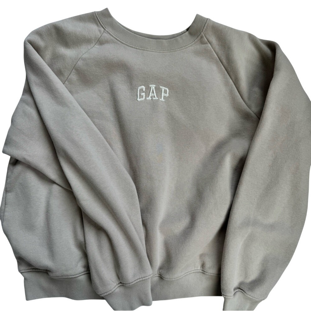 GAP Women's Cream Sweatshirt,‎ Size M